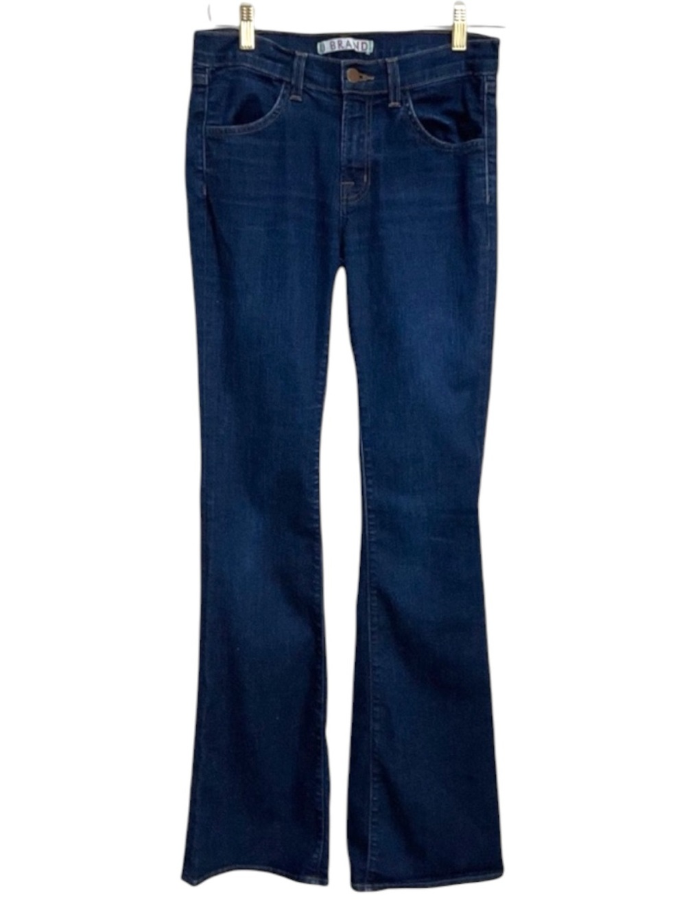 J Brand Pure Wide Leg Jeans Women’s Sz 27 Dark Wash Distressed Denim